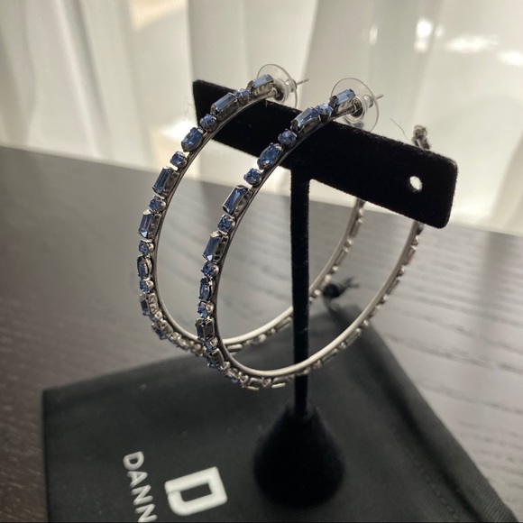 DANNIJO Linx Crystal Hoop Earrings - Picture 8 of 8